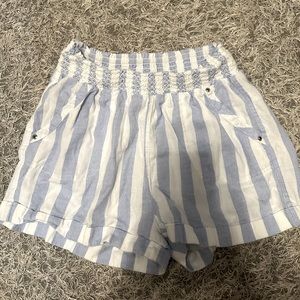 Julie and Joy blue and white striped shorts